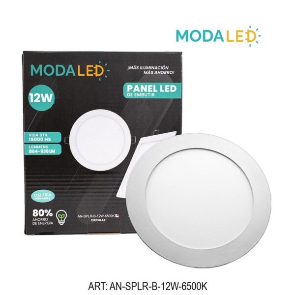 PANEL LED 12W REDONDO FRIO 16,7CM AN-SPLR-B-12W-6500K40