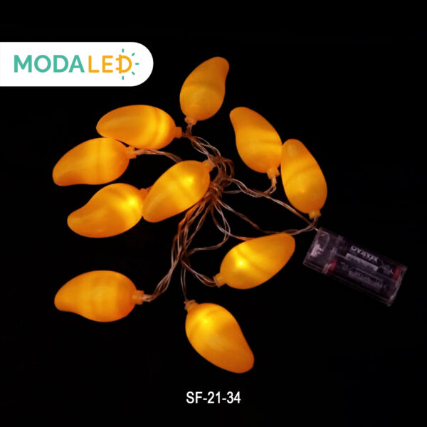 GUIRNALDA DE LUZ LED CÁLIDA 10 LUCES FORMA MANGO  SF-21-34