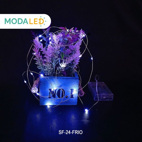 LUZ LED HILO ALAMBRE 20 LUCES FRÍA SF-24-F
