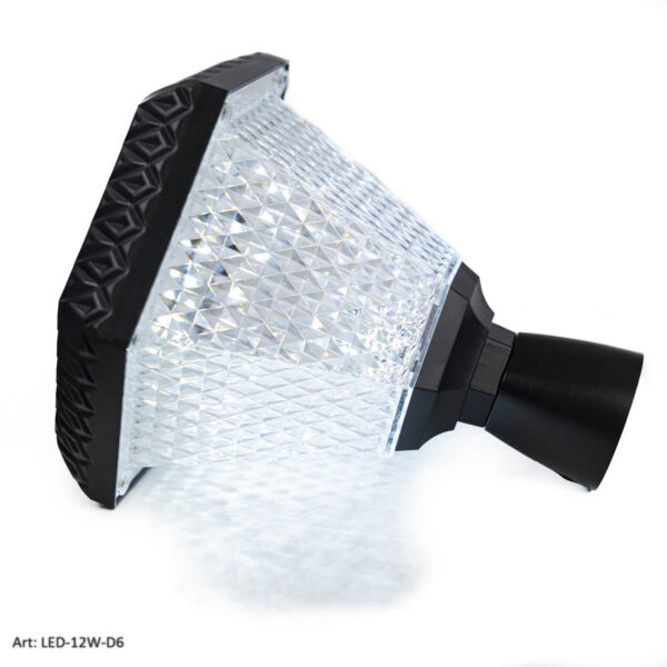 LUZ LED (HEXAGONAL) SOLAR PARA EXTERIOR CON ESTACA (CÁLIDA/FRÍA/RGB) LED-12W-D6