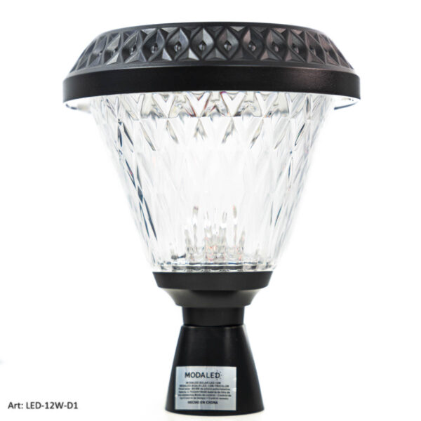 LUZ LED SOLAR (CIRCULAR) PARA EXTERIOR CON ESTACA (CÁLIDA/FRÍA) LED-12W-D1