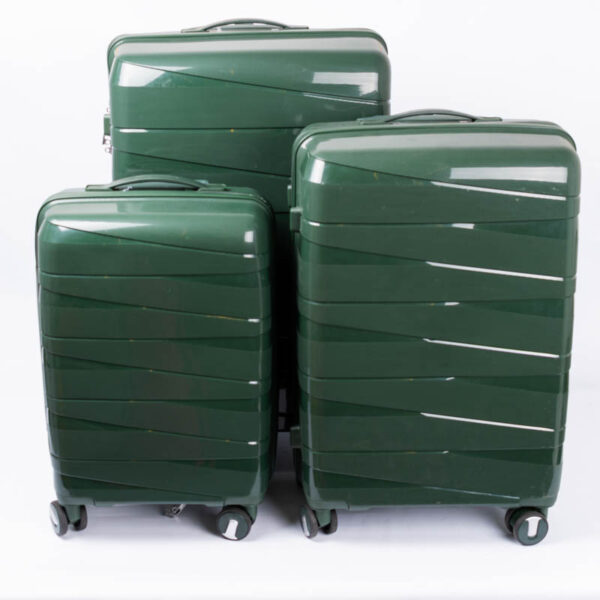 SET DE VALIJA PP 3PCS 20.24.28 COLOR VERDE YHG-153-V
