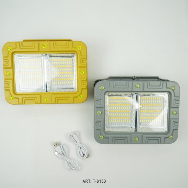 REFLECTOR LED RECARGA SOLAR/USB 5400MAH MULTIFUNCIÓN T8150-20