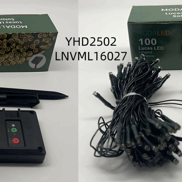 LUZ LED SOLAR 100LED CALIDA YHD2502