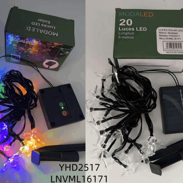LUZ LED SOLAR FLORES MCOLOR YHD2517