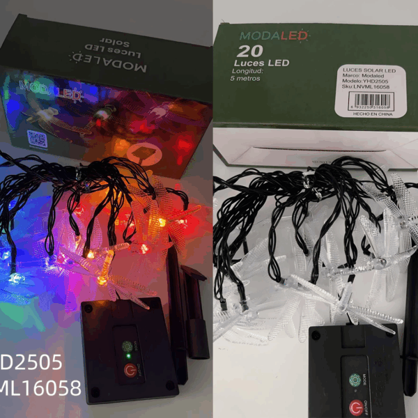 LUZ LED SOLAR LIBELULA MCOLOR YHD2505