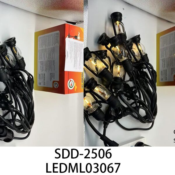 GUIRNALDA DE LUZ ESTILO VELA 10 LÁMPARAS  SDD-2506-20