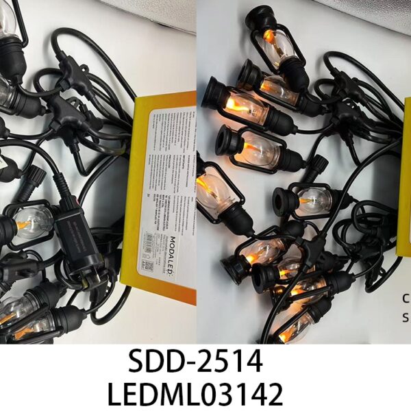 GUIRNALDA DE LUZ ESTILO VELA 10 LÁMPARAS SDD-2514-20