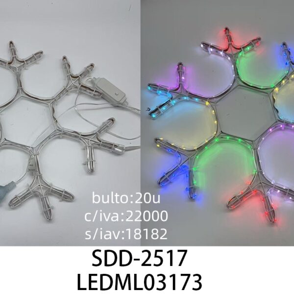 LUZ CON FORMA COPO DE NIEVE (MULTICOLOR) SDD-2517-20