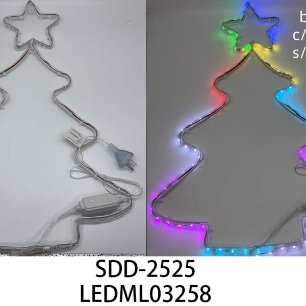 LUZ CON FORMA ARBOL DE NAVIDAD (MULTICOLOR) SDD-2525-20
