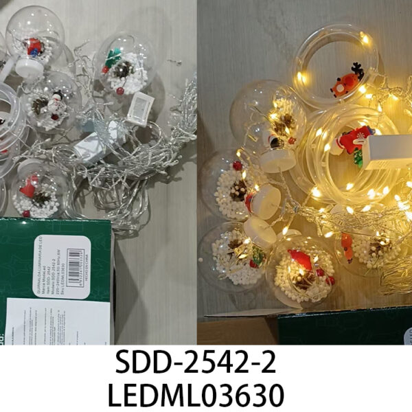 CORTINA DE LUZ NAVIDEÑA ESFERAS MODALED (CÁLIDA) SDD-2542-2-40