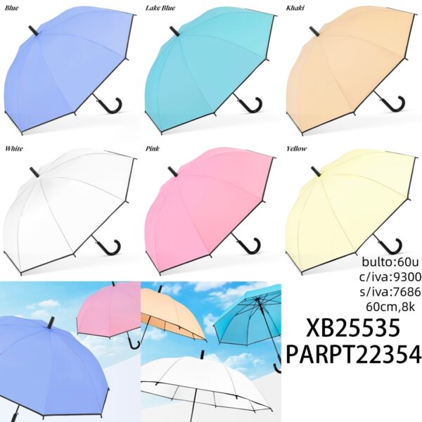 PARAGUA SOMBRILLA LISO, 6 COLORES XB25535-60