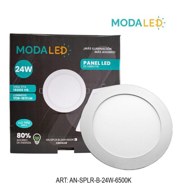 PANEL LED 24W REDONDO FRIO