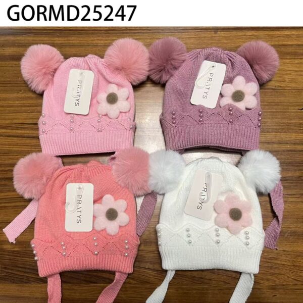 GORRO INFANTIL DE PELUCHE CON OREJITAS M-39271-30-240