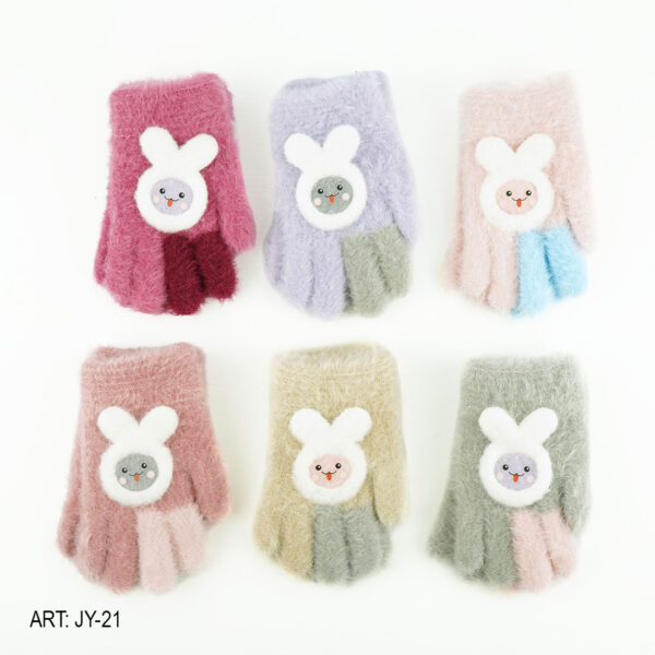 GUANTE INFANTIL DE PELUCHE PARA NENA JY-21