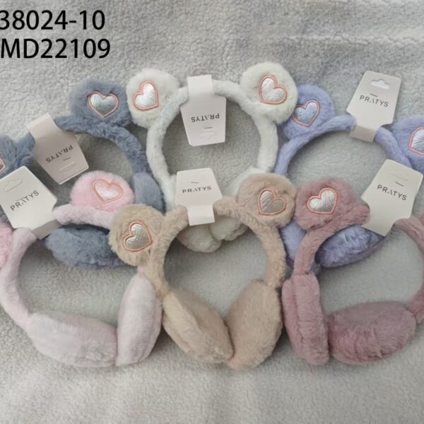 OREJERAS DE PELUCHE CON CORAZON KK-38024-10-240