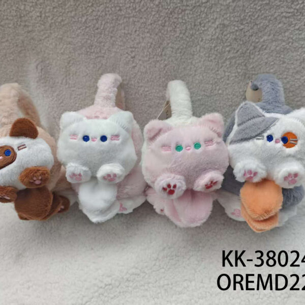OREJERA INFANTIL DE PELUCHE CON ANIMALITOS KK-38024-11-240