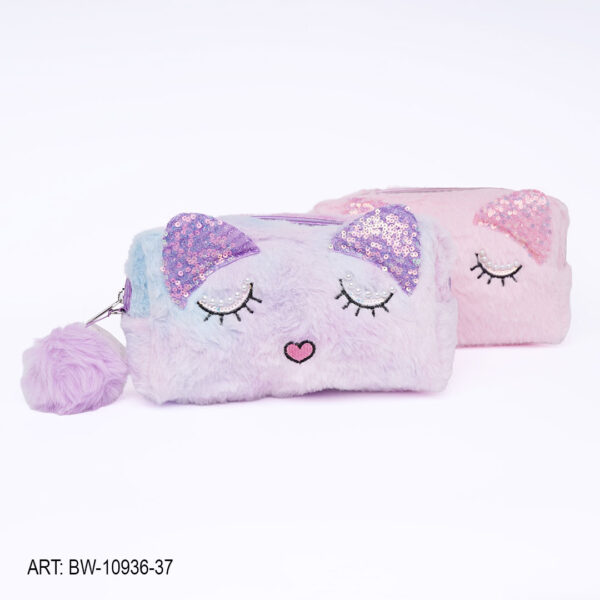 PORTACOSMESTICO DE PELUCHE CON OREJAS BW-10936-37-300