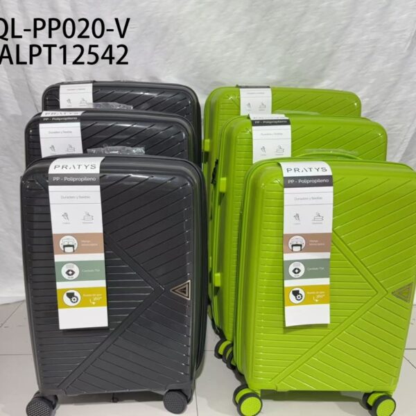 JUEGO DE VALIJA PP COLOR VERDE NEON 20.24.28 JQL-PP020-V